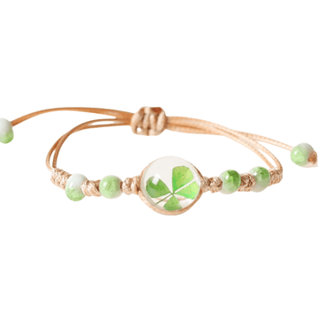 Four Leaf Clover Braided Bracelet