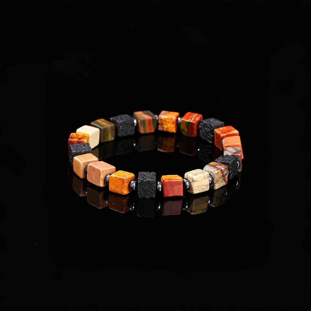 A natural volcanic stone bracelet