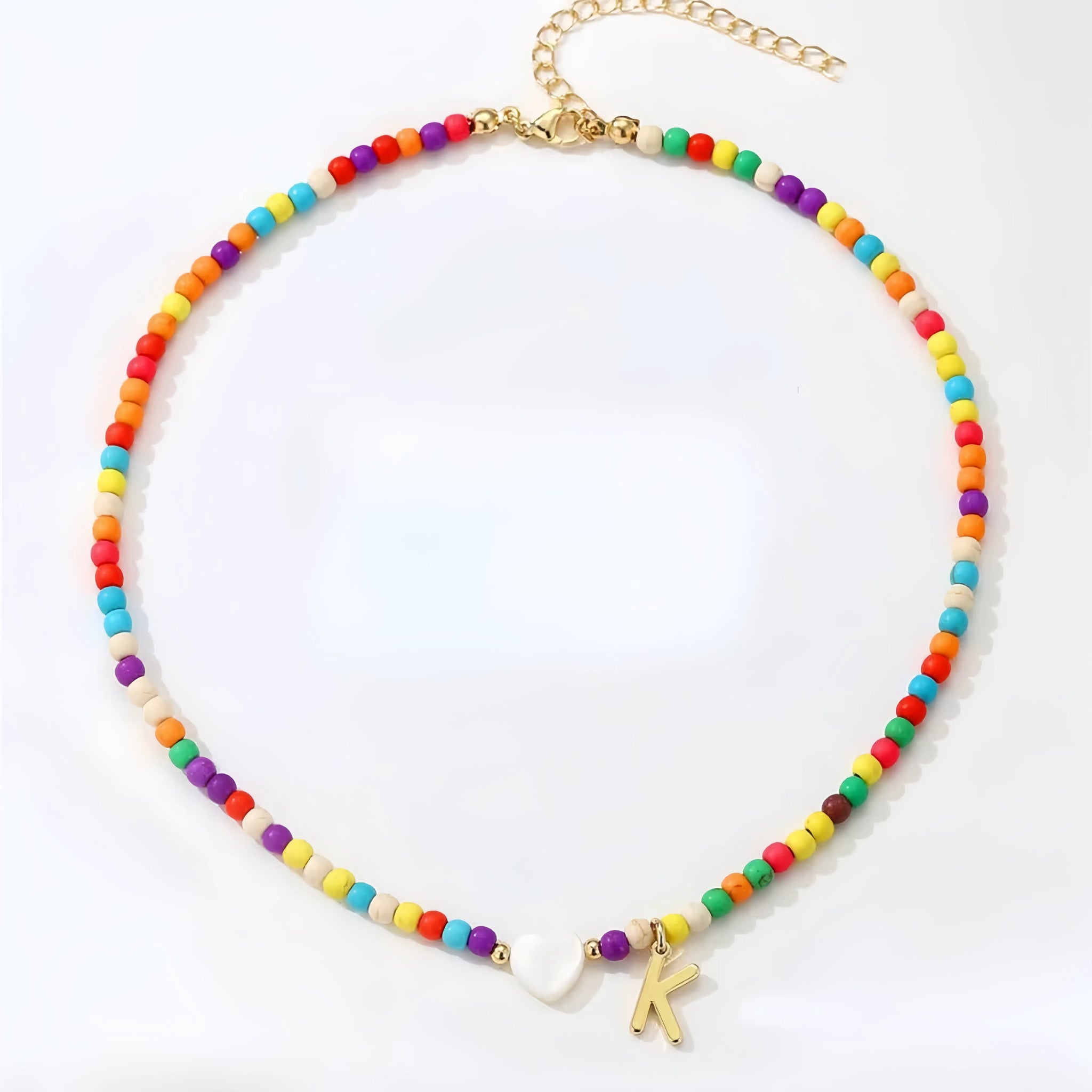 Iridescent Alphabet Charm necklace