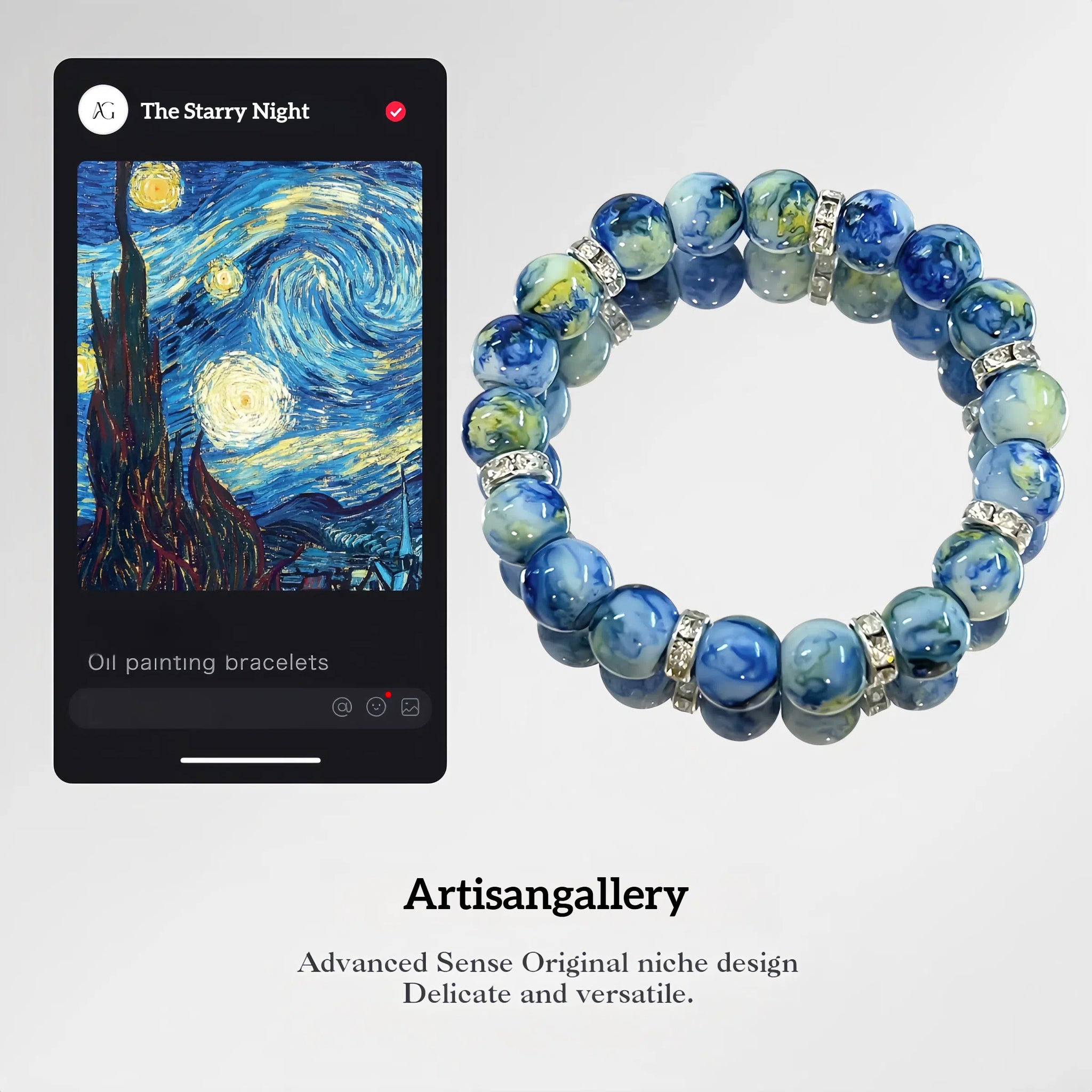 Art Bracelet-The Starry Night bracelets-pastel