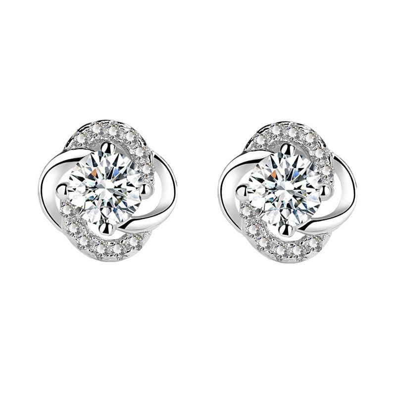 Diamond Clover Earrings
