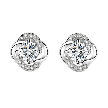 Diamond Clover Earrings